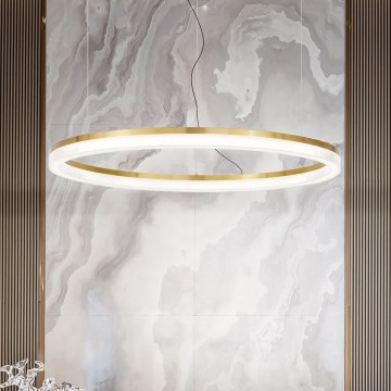 Ideal Lux - LED Пендел CROWN LED/42W/230V 3000K Ø 80 см CRI 90 месинг