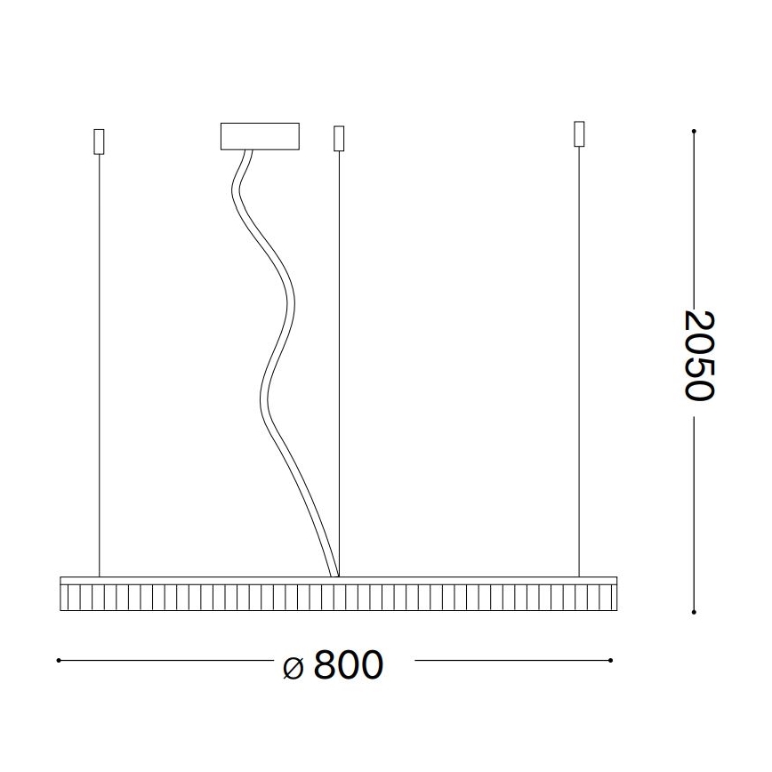 Ideal Lux - LED Пендел CROWN LED/42W/230V 3000K Ø 80 см CRI 90 месинг