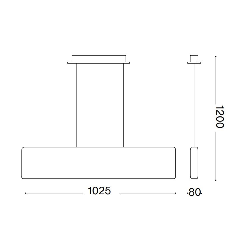 Ideal Lux - LED Пендел DESK LED/32W/230V 102,5 см CRI 90 бял