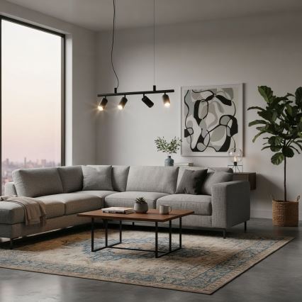 Ideal Lux - LED Пендел DYNAMITE 4xGU10/7W/230V CRI 90 черен