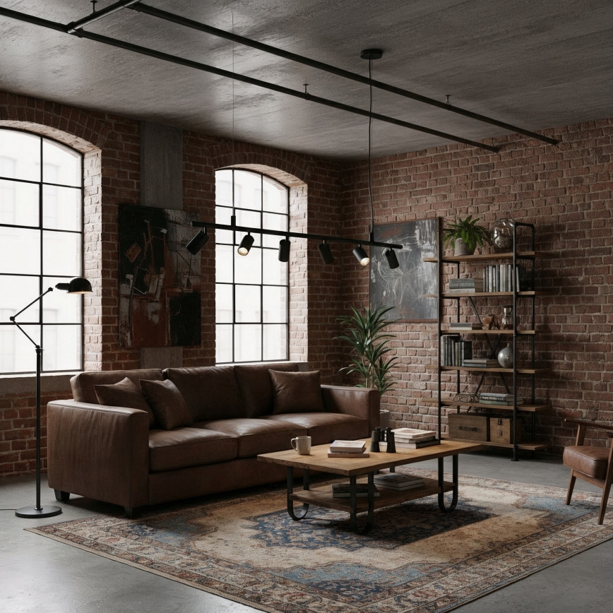 Ideal Lux - LED Пендел DYNAMITE 6xGU10/7W/230V CRI 90 черен