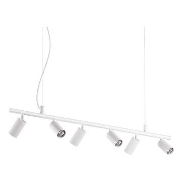 Ideal Lux - LED Пендел DYNAMITE 6xGU10/7W/230V CRI 90 бял