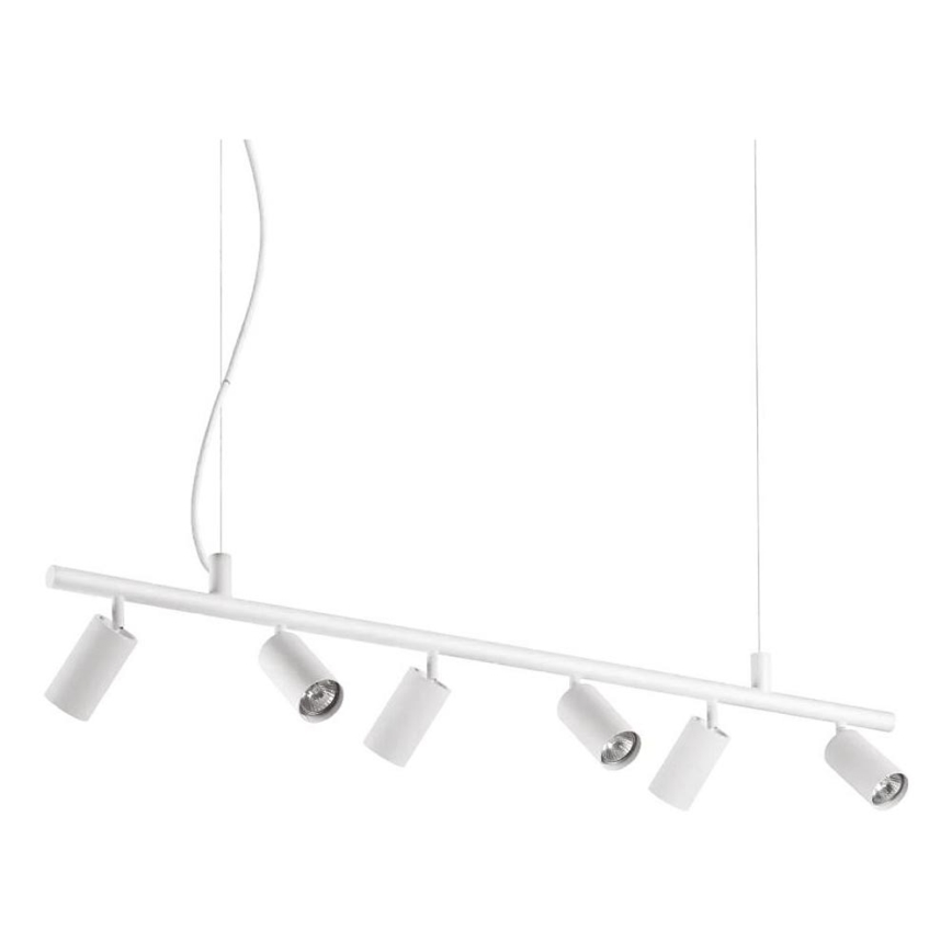 Ideal Lux - LED Пендел DYNAMITE 6xGU10/7W/230V CRI 90 бял