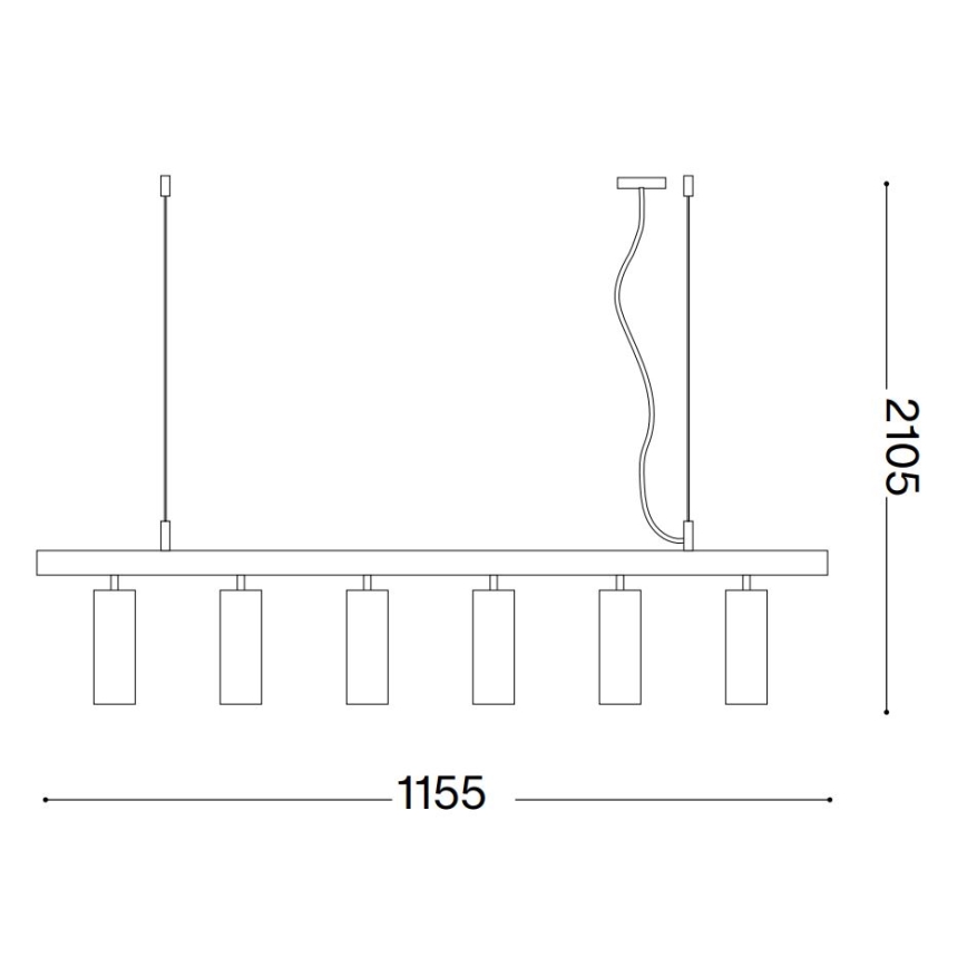 Ideal Lux - LED Пендел DYNAMITE 6xGU10/7W/230V CRI 90 бял