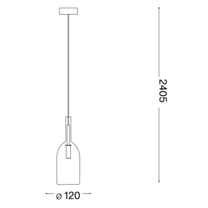 Ideal Lux - LED Пендел EMPIRE 1xG9/3W/230V
