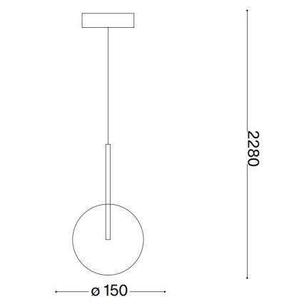 Ideal Lux - LED Пендел EQUINOXE 1xG4/2W/230V Ø 15 см лъскав хром/опушен