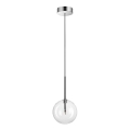 Ideal Lux - LED Пендел EQUINOXE 1xG4/2W/230V Ø 15 см лъскав хром/прозрачен