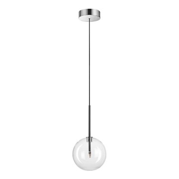 Ideal Lux - LED Пендел EQUINOXE 1xG4/2W/230V Ø 15 см лъскав хром/прозрачен