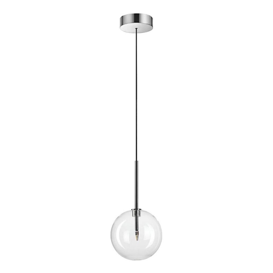 Ideal Lux - LED Пендел EQUINOXE 1xG4/2W/230V Ø 15 см лъскав хром/прозрачен