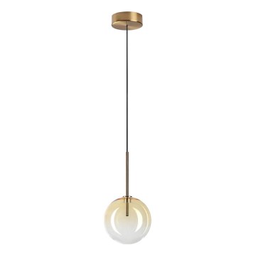 Ideal Lux - LED Пендел EQUINOXE 1xG4/2W/230V Ø 15 см месинг/опушен