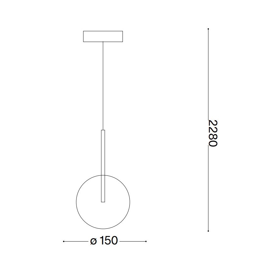 Ideal Lux - LED Пендел EQUINOXE 1xG4/2W/230V Ø 15 см месинг/опушен