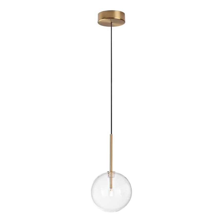 Ideal Lux - LED Пендел EQUINOXE 1xG4/2W/230V Ø 15 см месинг/прозрачен