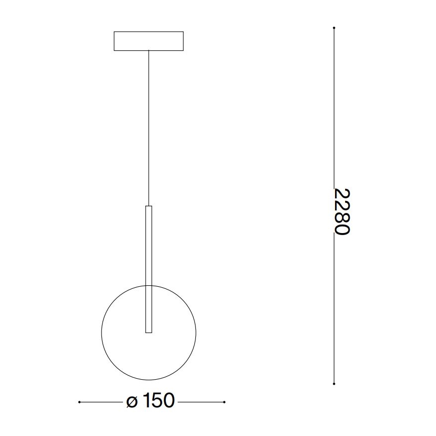 Ideal Lux - LED Пендел EQUINOXE 1xG4/2W/230V Ø 15 см месинг/прозрачен