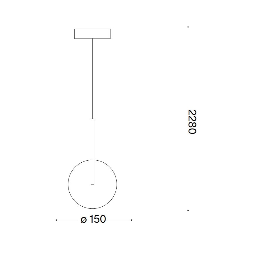 Ideal Lux - LED Пендел EQUINOXE 1xG4/2W/230V Ø 15 см месинг/прозрачен