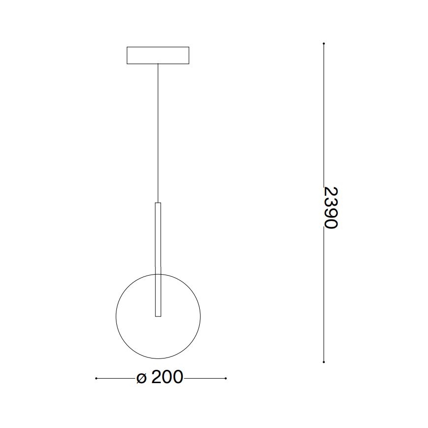 Ideal Lux - LED Пендел EQUINOXE 1xG4/2W/230V Ø 20 см месинг/опушен