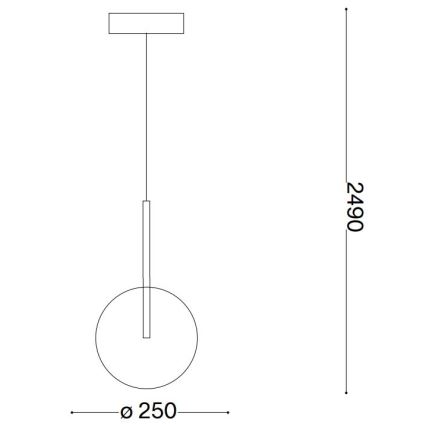 Ideal Lux - LED Пендел EQUINOXE 1xG4/2W/230V Ø 25 см лъскав хром/прозрачен