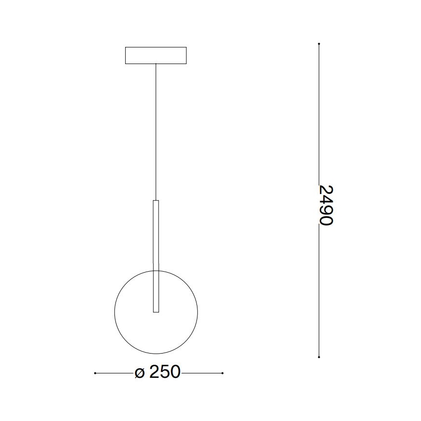 Ideal Lux - LED Пендел EQUINOXE 1xG4/2W/230V Ø 25 см лъскав хром/прозрачен