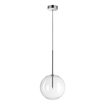 Ideal Lux - LED Пендел EQUINOXE 1xG4/2W/230V Ø 25 см лъскав хром/прозрачен