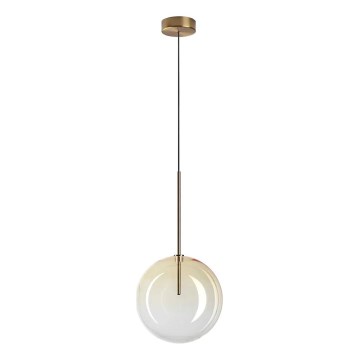 Ideal Lux - LED Пендел EQUINOXE 1xG4/2W/230V Ø 25 см месинг/опушен