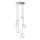 Ideal Lux - LED Пендел EQUINOXE 6xG4/2W/230V Ø 65 см лъскав хром/прозрачен