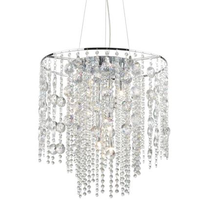 Ideal Lux - LED Кристален пендел EVASIONE 10xG9/3W/230V Ø 51 см лъскав хром