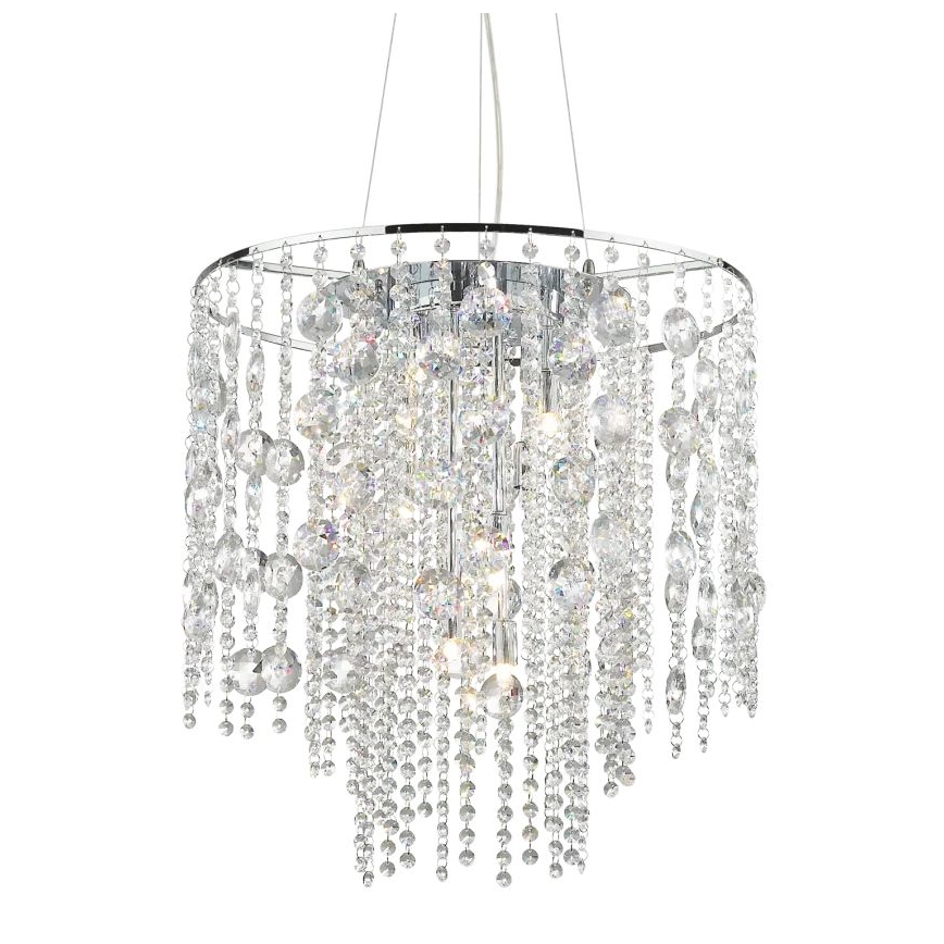 Ideal Lux - LED Кристален пендел EVASIONE 10xG9/3W/230V Ø 51 см лъскав хром