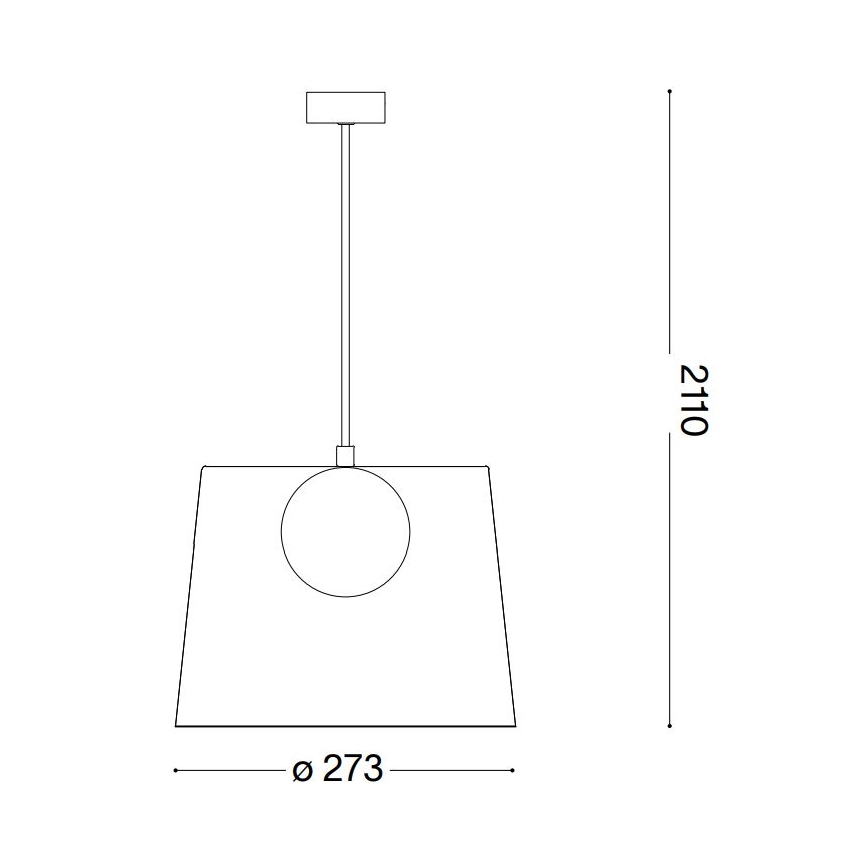Ideal Lux - LED Пендел FADE 1xG9/3W/230V Ø 27,3 см меден/опушен