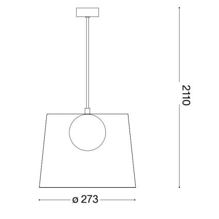 Ideal Lux - LED Пендел FADE 1xG9/3W/230V Ø 27,3 см сив/опушен