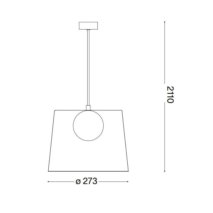 Ideal Lux - LED Пендел FADE 1xG9/3W/230V Ø 27,3 см сив/опушен