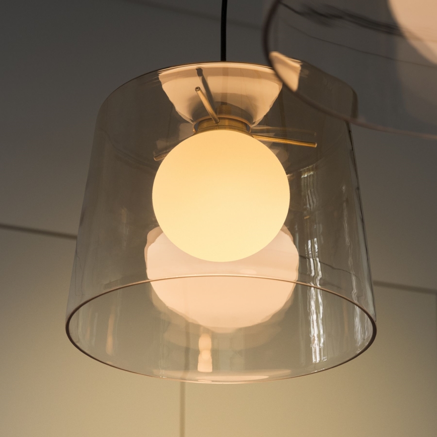 Ideal Lux - LED Пендел FADE 1xG9/3W/230V Ø 27,3 см златист/опушен