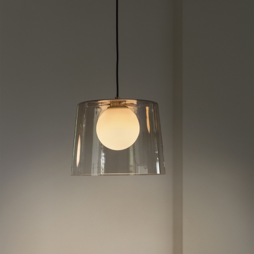 Ideal Lux - LED Пендел FADE 1xG9/3W/230V Ø 27,3 см златист/опушен