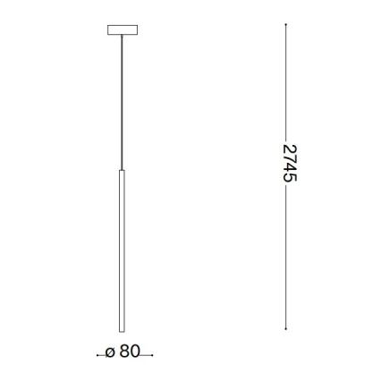 Ideal Lux - LED Пендел FILO LED/3,5W/230V 2700K CRI 90 бял