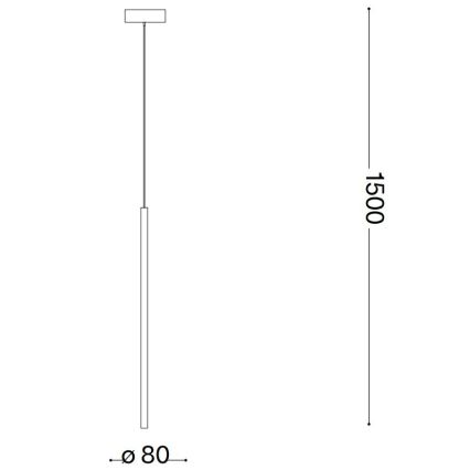 Ideal Lux - LED Пендел FILO LED/3,5W/230V 3000K CRI 90 месинг