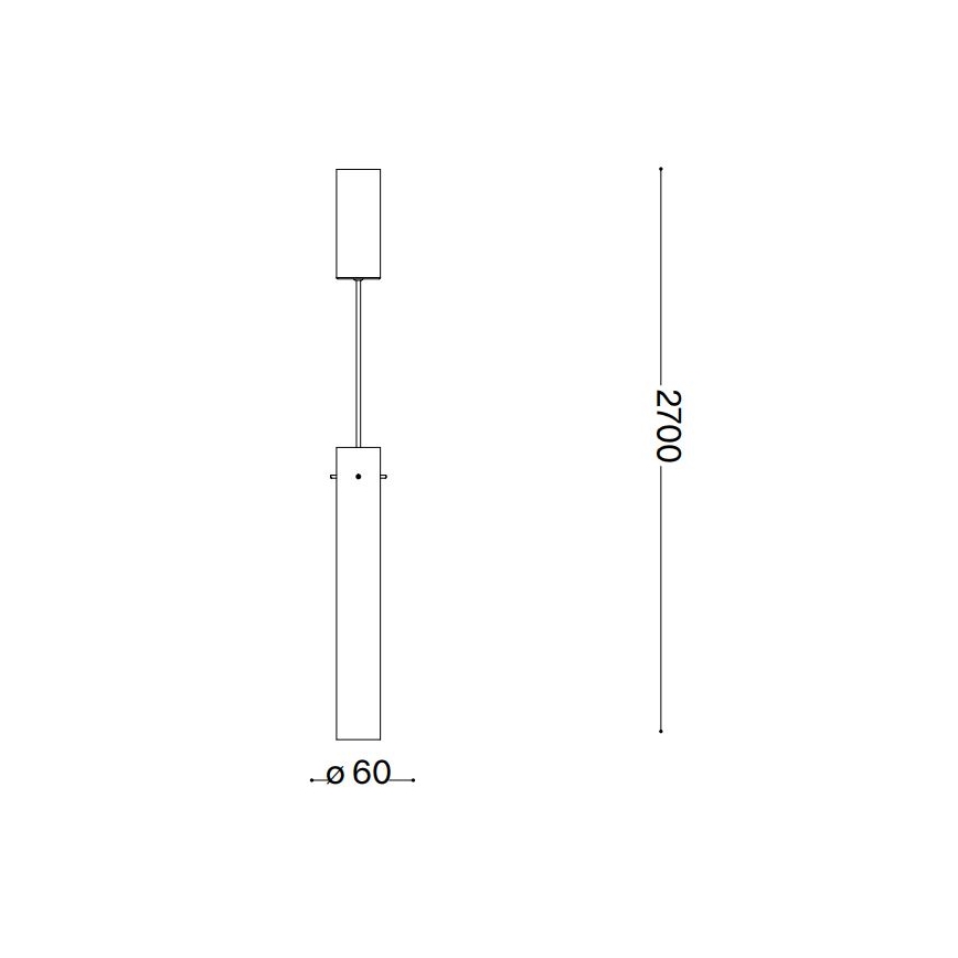 Ideal Lux - LED Пендел FLAM LED/10W/230V Ø 6 см CRI 90 сив