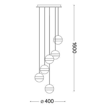 Ideal Lux - LED Пендел GALAXY LED/58W/230V