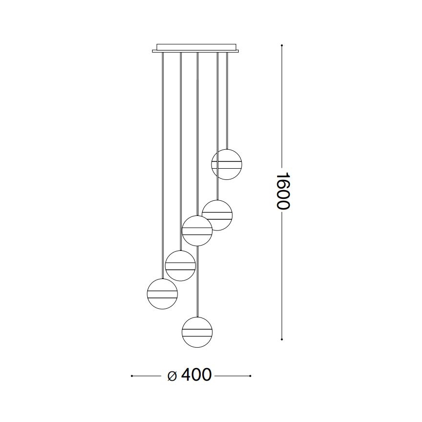 Ideal Lux - LED Пендел GALAXY LED/58W/230V