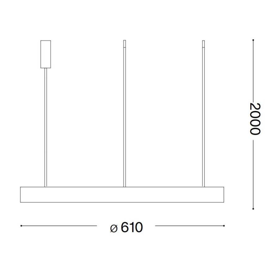 Ideal Lux - LED Пендел GEMINI LED/48W/230V Ø 61 см CRI 90 златист