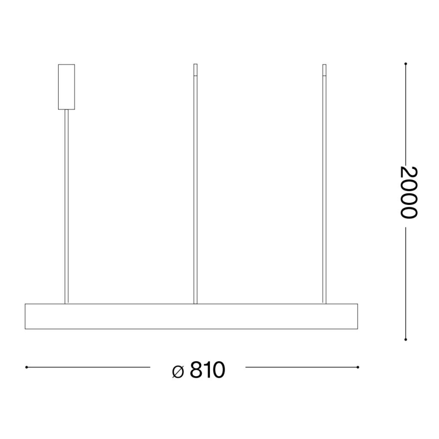 Ideal Lux - LED Пендел GEMINI LED/59W/230V Ø 81 см CRI 90 златист
