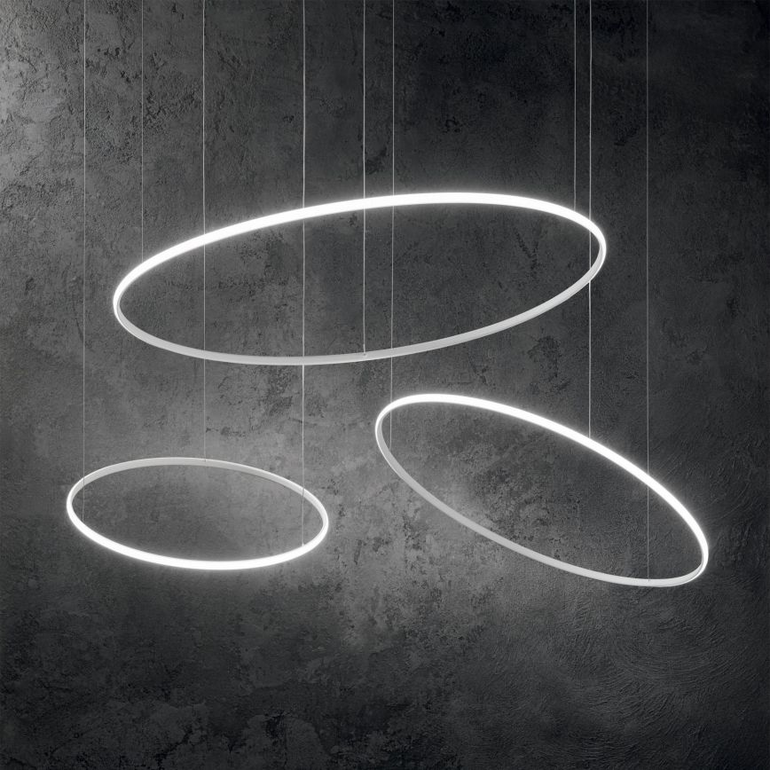Ideal Lux - LED Пендел HULAHOOP LED/39W/230V 3000K Ø 81,5 см CRI 90 бял