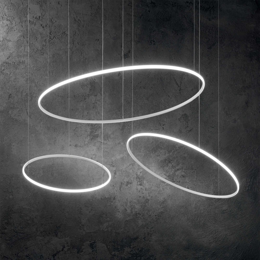 Ideal Lux - LED Пендел HULAHOOP LED/46W/230V 3000K Ø 100 см CRI 90 бял