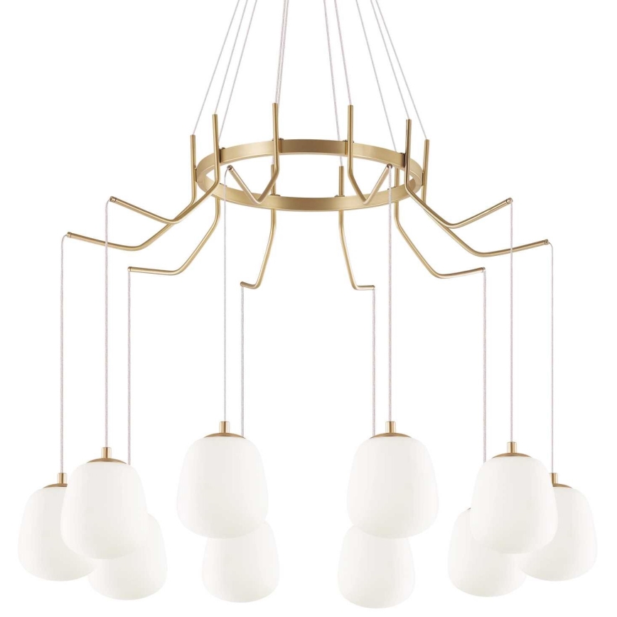 Ideal Lux - LED Пендел KAROUSEL 10xG9/3W/230V Ø 82,5 см месинг