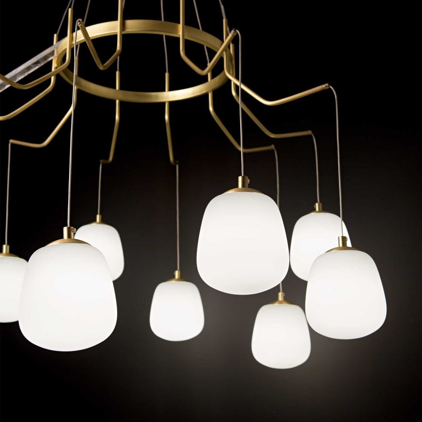 Ideal Lux - LED Пендел KAROUSEL 10xG9/3W/230V Ø 82,5 см месинг