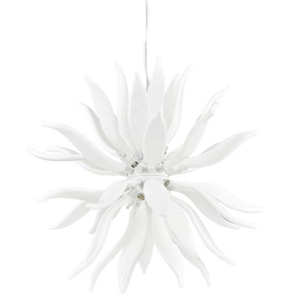 Ideal Lux - LED Пендел LEAVES 12xG9/3W/230V Ø 80 см бял