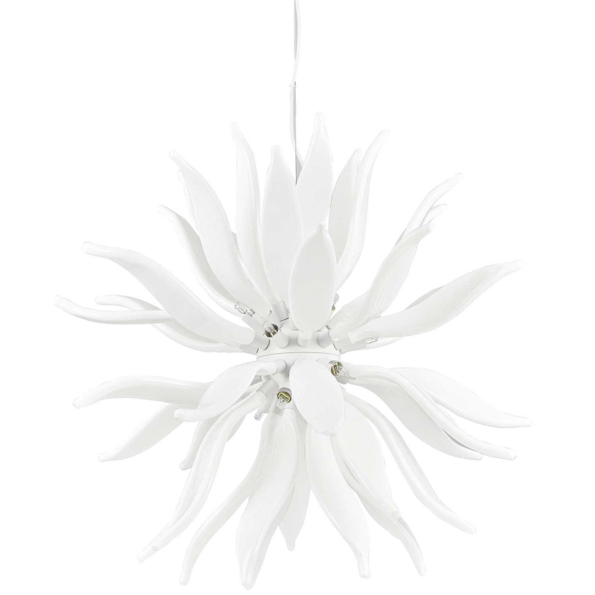 Ideal Lux - LED Пендел LEAVES 12xG9/3W/230V Ø 80 см бял