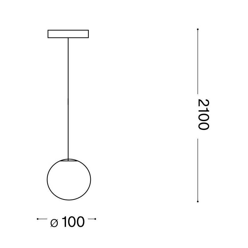 Ideal Lux - LED Пендел MAPA 1xG9/3W/230V Ø 10 см бял