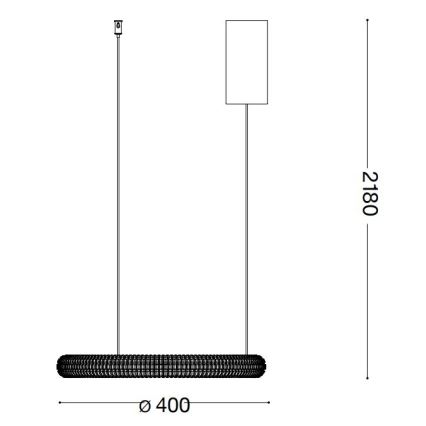 Ideal Lux - LED Пендел MIRACLE LED/25W/230V Ø 40 см CRI 90 матов хром