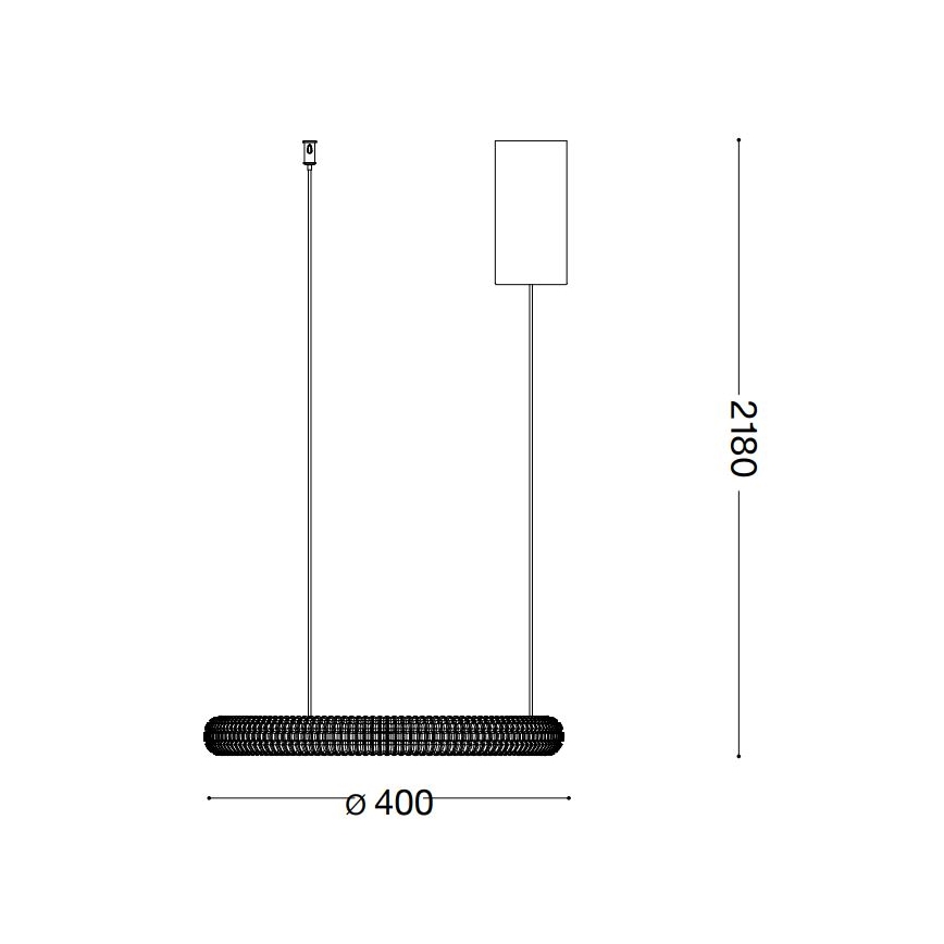 Ideal Lux - LED Пендел MIRACLE LED/25W/230V Ø 40 см CRI 90 матов хром