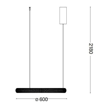 Ideal Lux - LED Пендел MIRACLE LED/37W/230V Ø 60 см CRI 90 матов хром