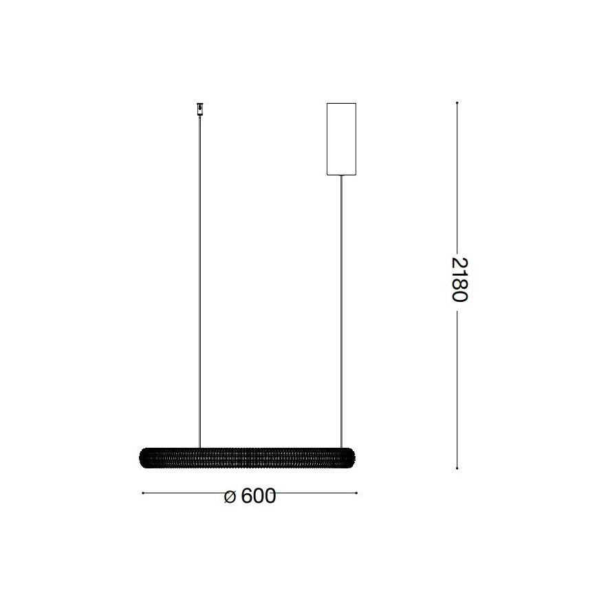 Ideal Lux - LED Пендел MIRACLE LED/37W/230V Ø 60 см CRI 90 матов хром