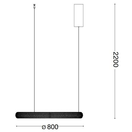 Ideal Lux - LED Пендел MIRACLE LED/45W/230V Ø 80 см CRI 90 матов хром